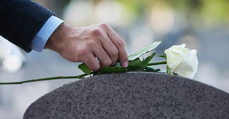 Cemetery Flower on Grave