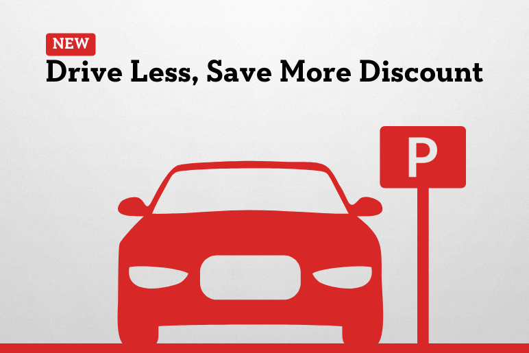 Drive Less Save More Discount graphic