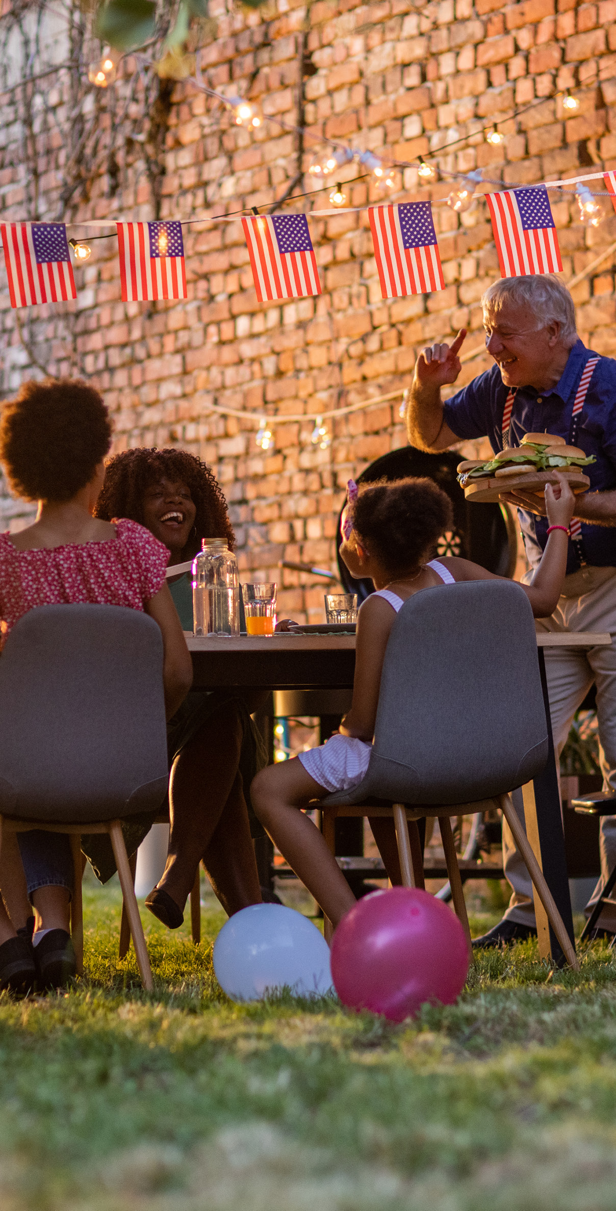 Family at Fourth of July cookout