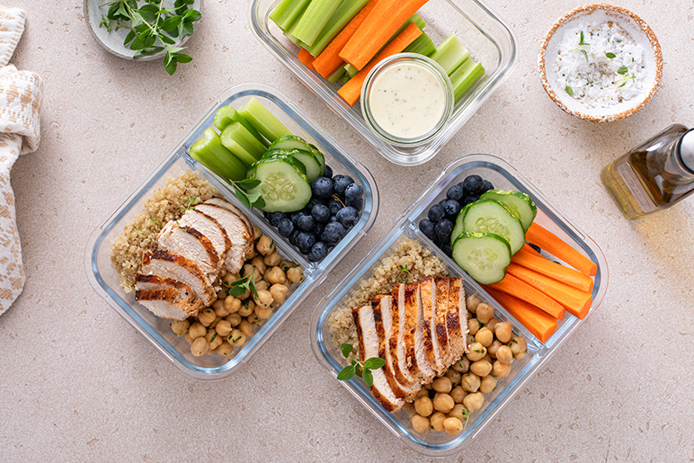 Lunch packed and prepared to take to work or school
