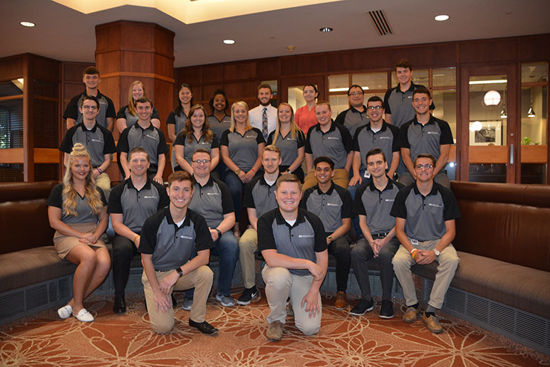 Photo of the group of interns from the Indiana Farm Bureau Insurance internship program