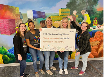 Indiana Farm Bureau Insurance's talent management team volunteering at Gleaners Food Bank