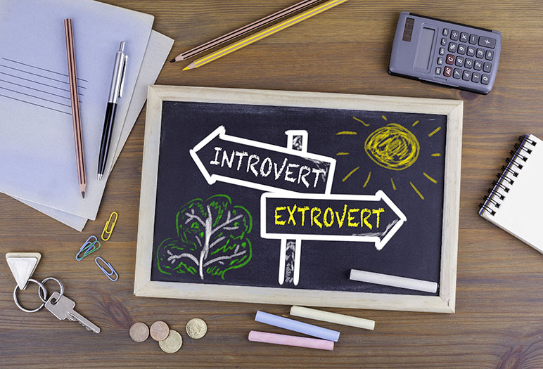 What is an introvert vs. extrovert